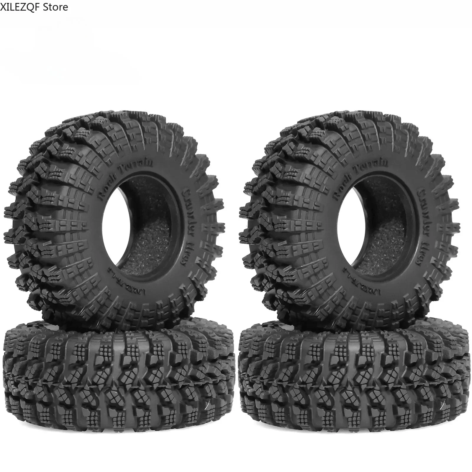 Super Large Soft 1.3 Inch Tire Muddy Swamp Tire for SCX24 TRX4M AX24 1/18 1/24   Come with Sponge Inner liner