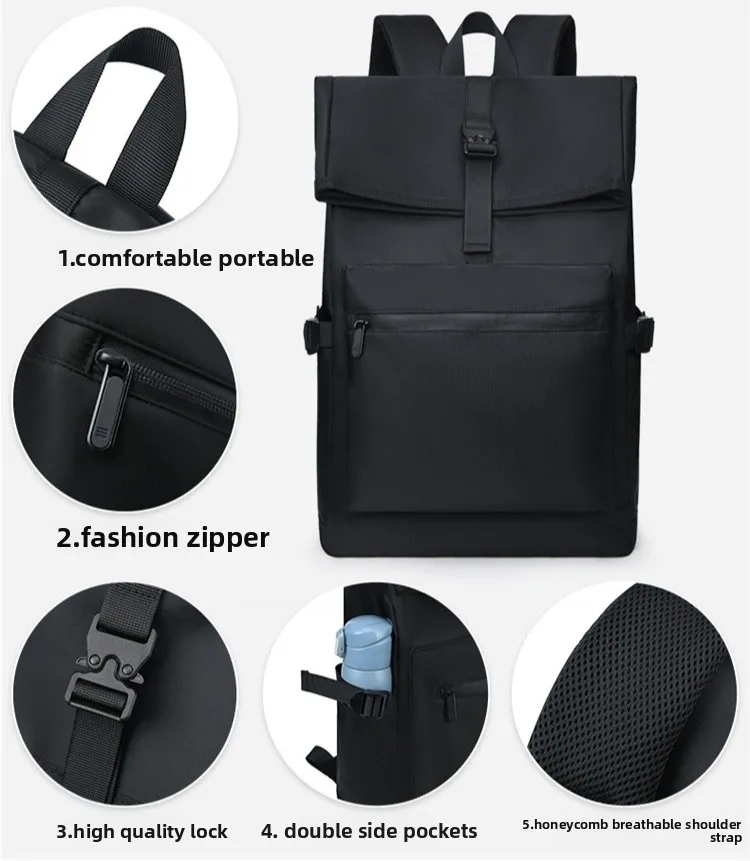The New Men's Backpack Is Fashionable and Versatile. It Is A Multi-functional and Large-capacity Travel Backpack for Students