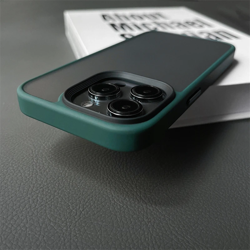 Rüstung stoßfeste Hybrid-Hülle für iPhone 15 14 16 Pro Max, matte Rückseite auf Coque, iPhone 16 Plus, Displayschutzfolie – Detail 10