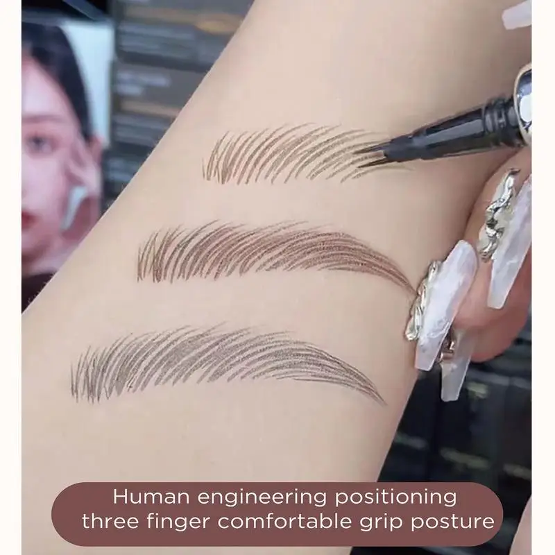 2 포크 눈썹 눈썹 라이너 연필 빠른 건조 부드러운 눈썹 문신 연필 속눈썹 메이크업 화장품 눈 메이크업
