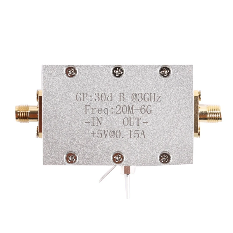 

Amplifier Module 20M-6G Wideband RF Low Noise Amplifier High Gain 30Db LNA Microwave Amplification Receiver Module