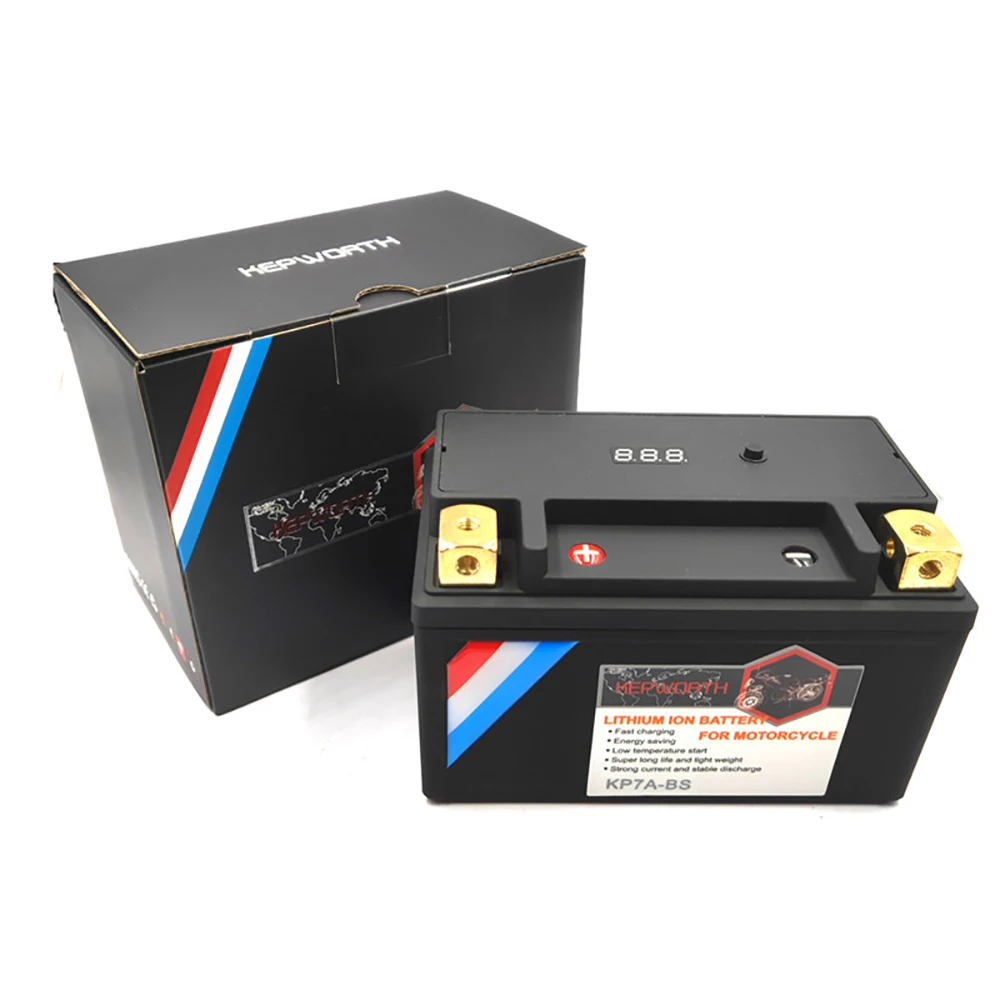 EU Stock 7A-BS Motorcycle Starter Battery 12V 4AH 260CCA Lithium LiFePO4 Powersports Battery Built in BMS for ATV, Scooter, UTV