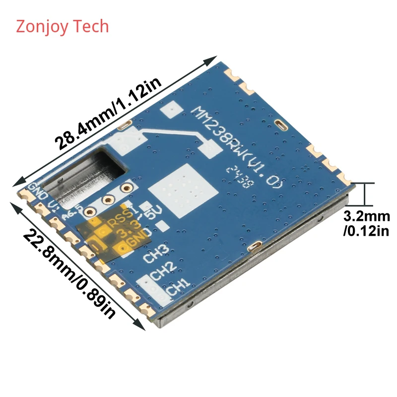 MM238RW 4.9G 5.8G 6G FPV VRX módulo de transmissão e recepção gráfica interface RSSI SPI, alta sensibilidade substitui RX5808