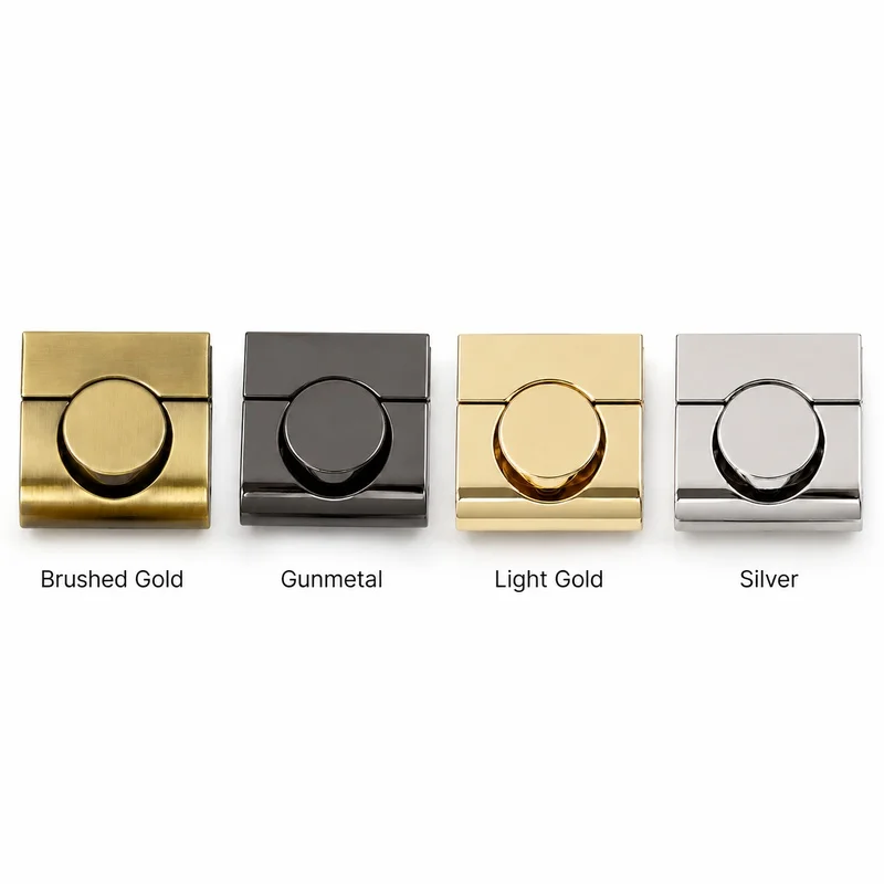 1-5Pcs 33x34mm Bag Lock Snap Buckle Metal Handbag Clasp Purse Closure Flap Wallet Decorative Latch Leathercraft Repair Hardware