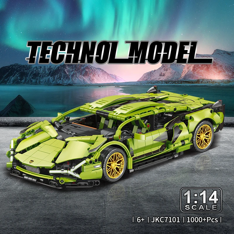 1:14 Technical Racing Sport Car 42115 Model Building Blocks City Mechanical Speed Vehicle Supercar Brick Toys Kid Adult Gift