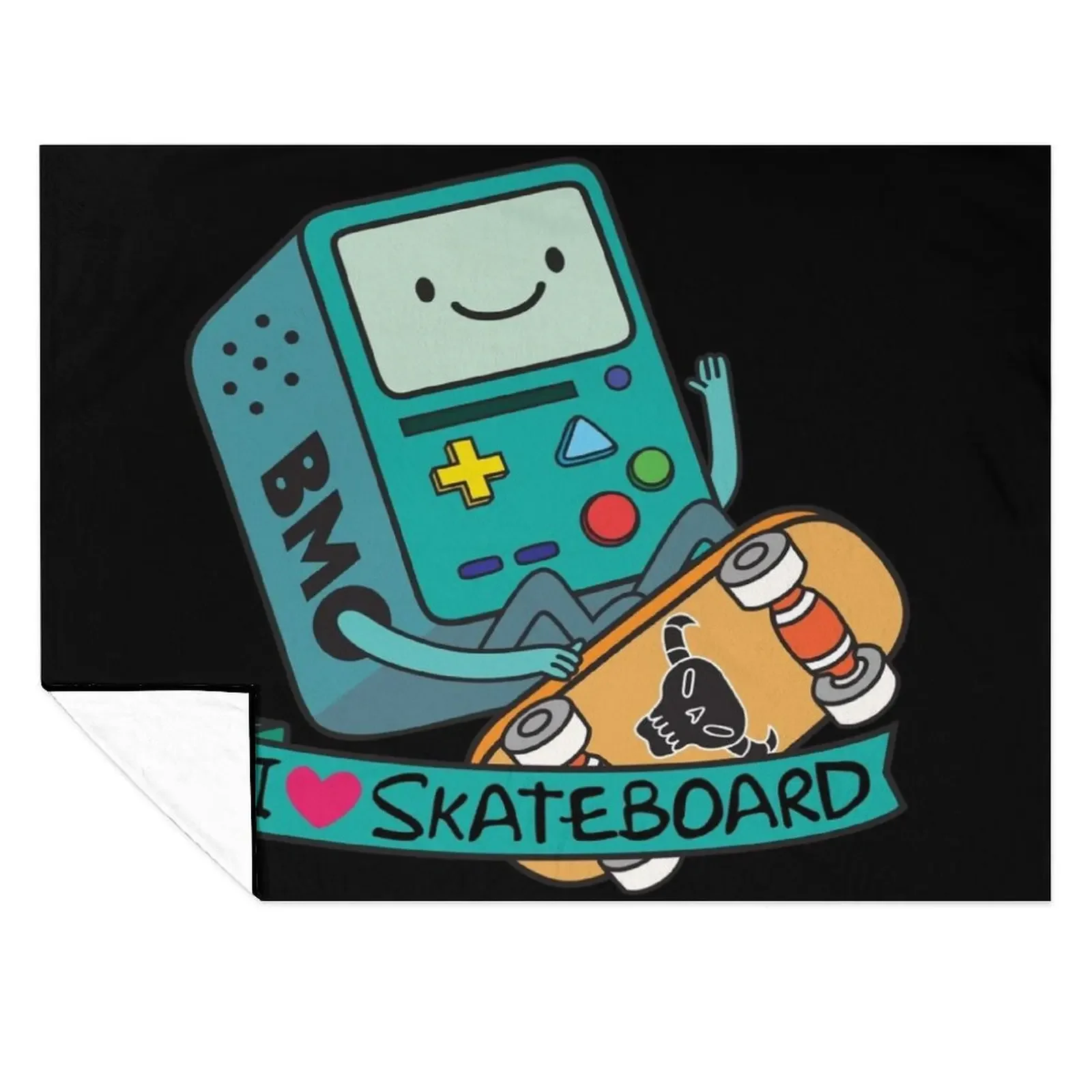 

BMO Skateboard Throw Blanket Bed Fashionable Decorative Throw For Baby Plush Blankets