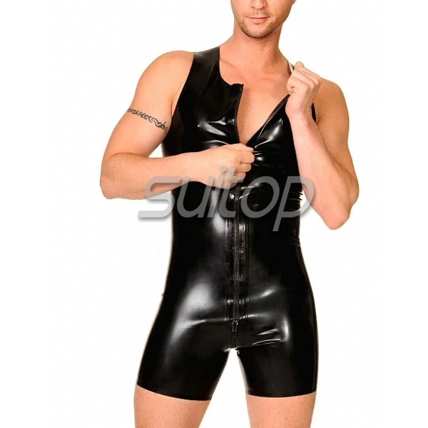 

D-rings mens latex tops