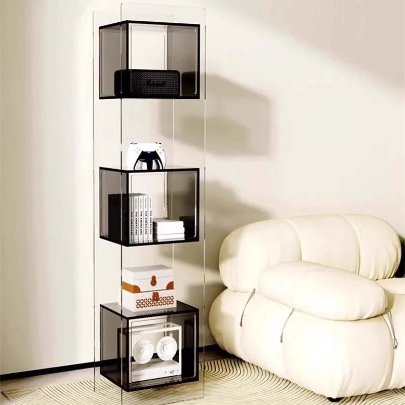 Small-Sized Apartment Furniture Living Room Decoration Acrylic Storage Rack Art Design Multi-Layer Collectibles Display Cabinet