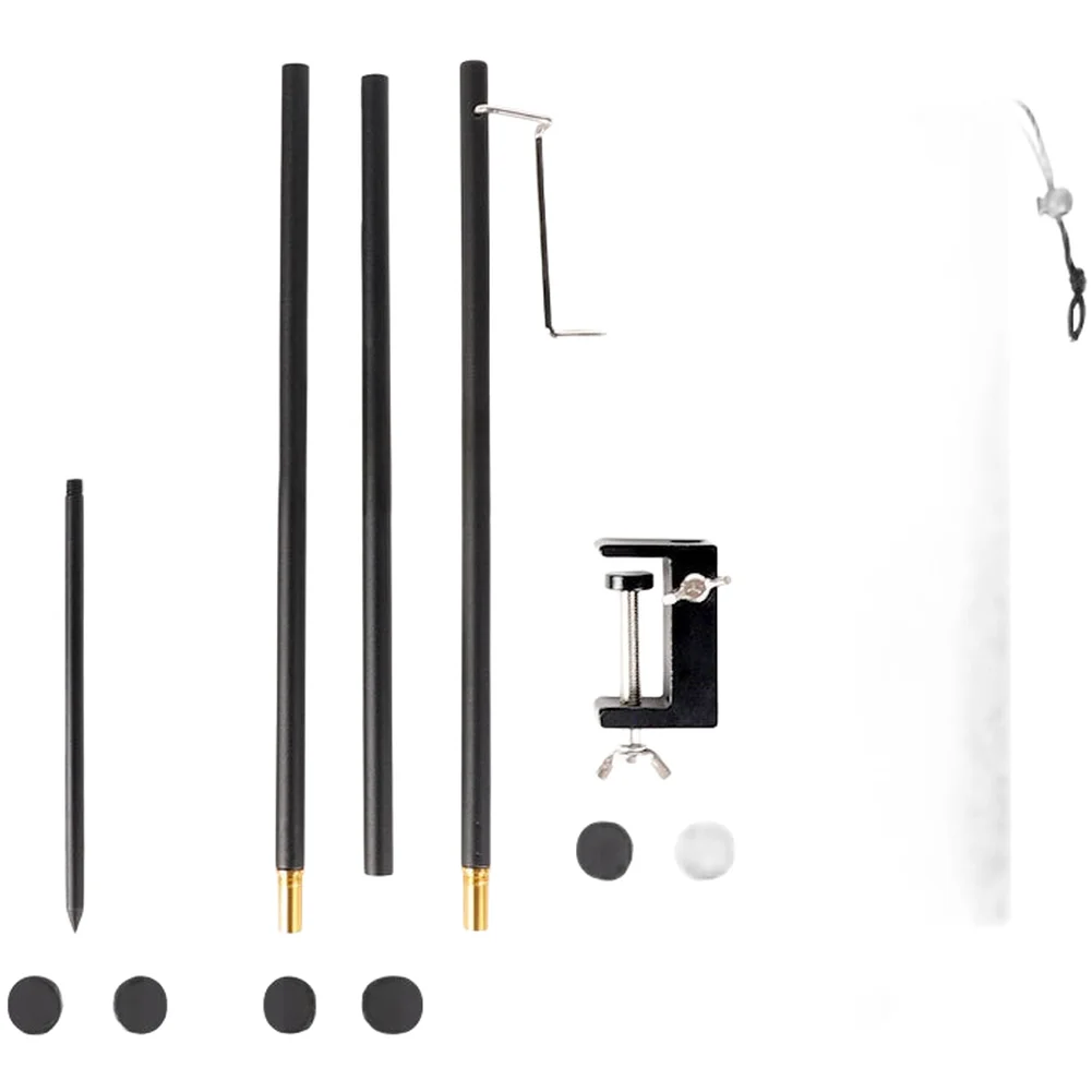 For Outdoor Portable Folding Aluminum Alloy Lamp Stand with Adjustable Height and Hook for Camping and Fishing