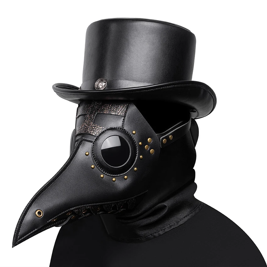 Plague Arts Masker Cosplay Scary Halloween Leather Gothic Grappige Zwarte Maskerade Vermomming Steampunk Masker Voor Gezicht Carnaval Prop