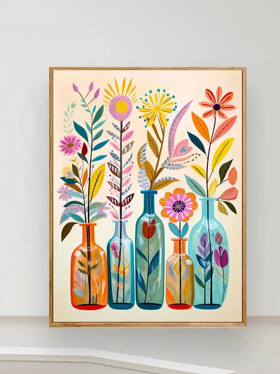 1 Stück 30x40cm/11,8x15,7 Zoll, 11CT/14CT Druck-Kreuzstich-DIY-Set, entspanntes Kreuzstich-Set für Erwachsene Anfänger, Vase – Detail 1