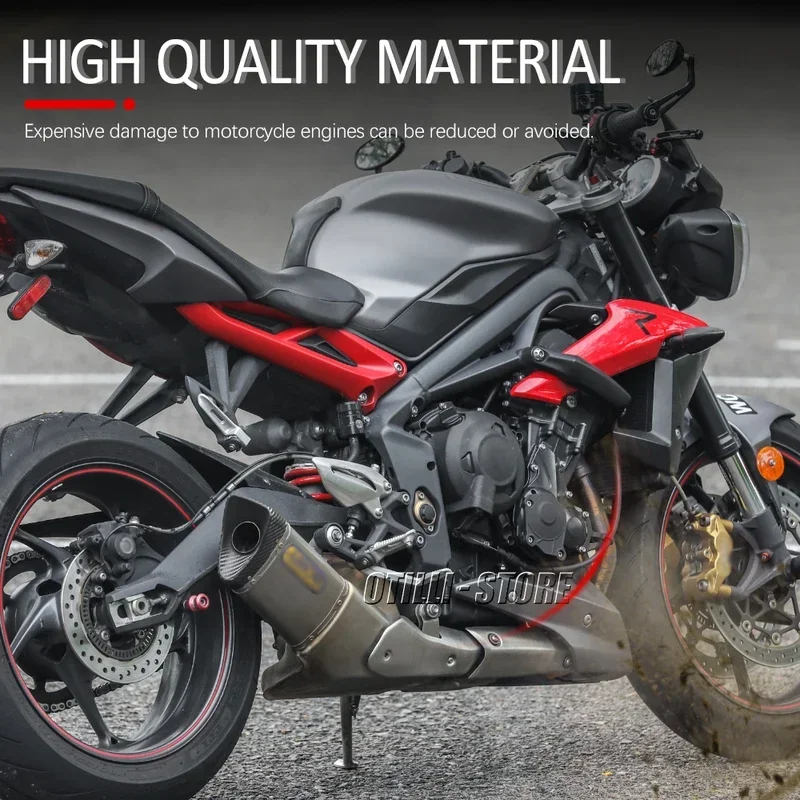 ملحقات الدراجات النارية الجديدة غطاء المحرك حافظة حماية لـ Daytona 675 / R لـ Street Triple 765 R / S / RS حامي المحرك