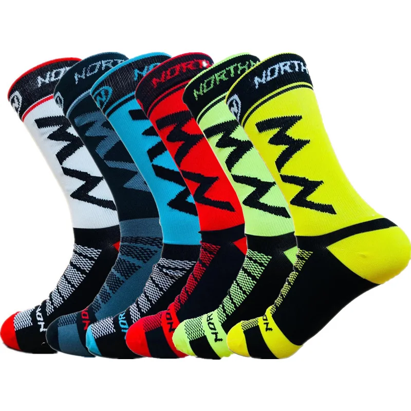 6 Pairs Men Sport Socks Cycling Socks Bicycling Road Bike Outdoor Running Breathable Socks Football Socks Tennis Sport Socks