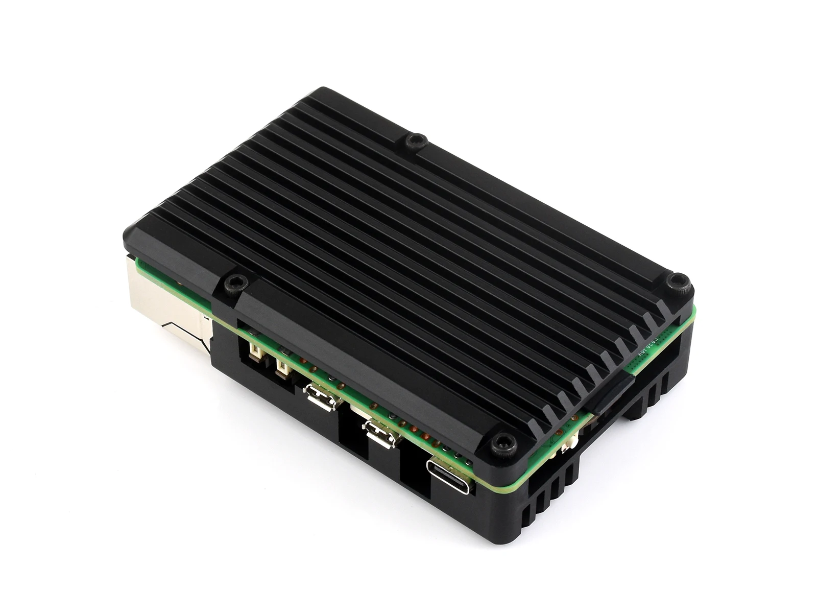 Aluminium Alloy Case (H) for Raspberry Pi 5, With Temperature-Controlled Blower Fan