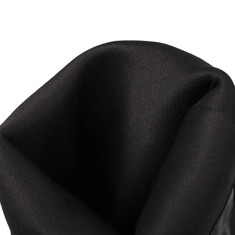 ORCHA LISA 2025 Retro Women Knee High Boots Round Toe Thick Heels 3.5cm Slip On Belt Buckle Large Size 45 46 47 Casual Booties
