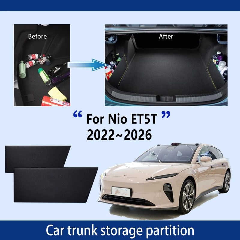 

Car Accessories For Nio ET5T 2022~2026 Thickening Trunk Storage Partition Multifunction Storage Auto Interior Parts Organizer