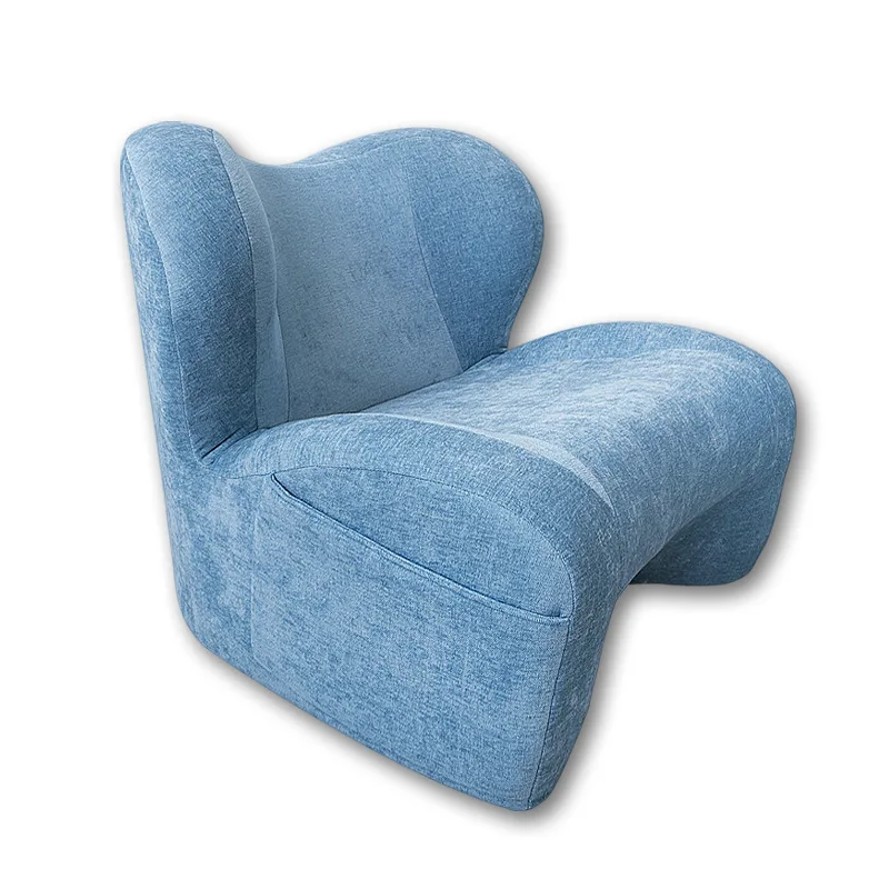 

Living room small sofa ergonomic waist support small sofa reading Nordic sofa simple skeleton lazy sofa
