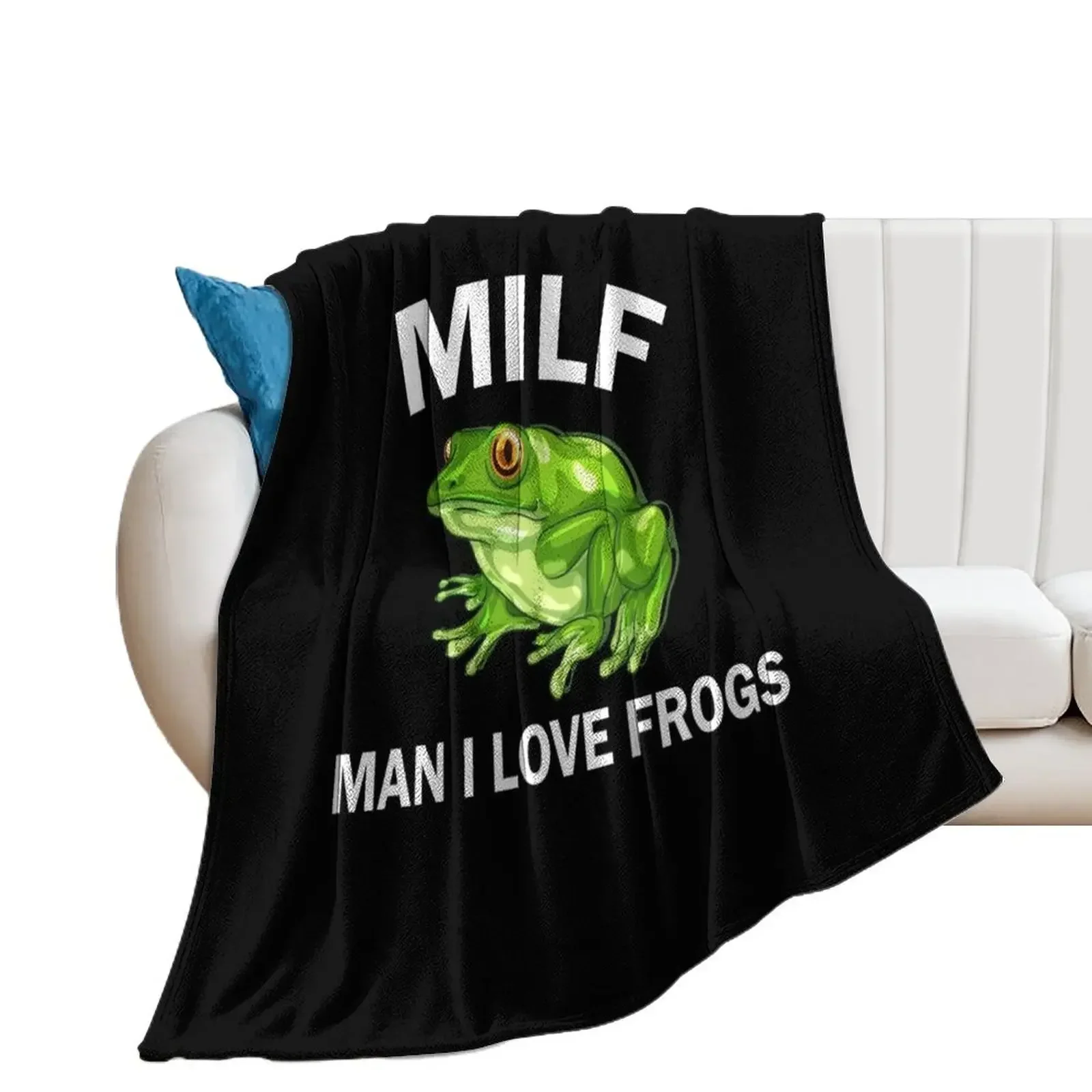 Man i love frogs bumper Throw Blanket Luxury St Plaid Luxury Brand Blankets