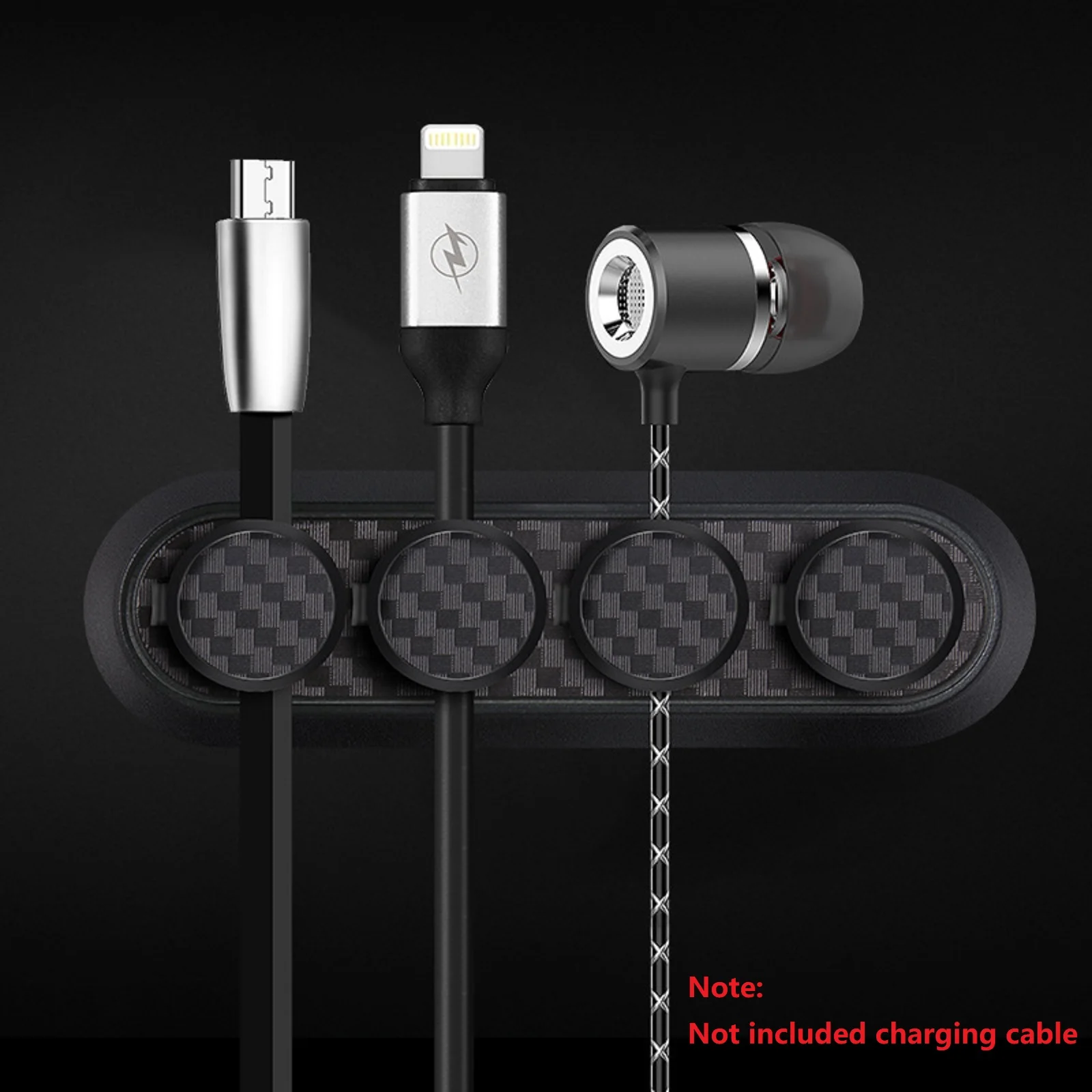 Universal Magnetic Desk USB Cable Organizer Clip Wire Earphone Phone Line Cord Protector Winder Tidy Holder Management