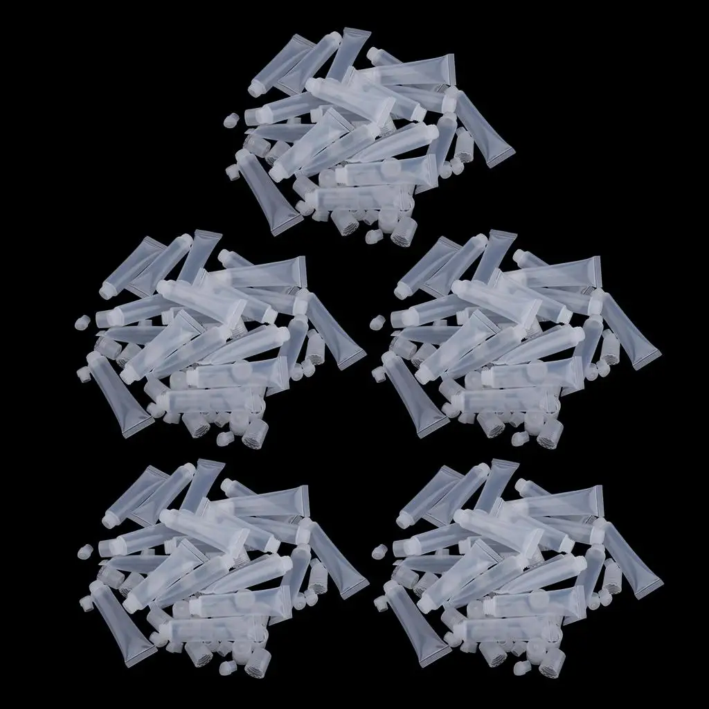 100개 8g 빈 립글로스 DIY 스퀴즈 튜브 립 스테인 틴트 용기 병