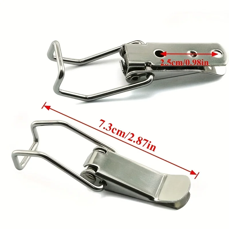 8Pcs Heavy Duty  Spring Hasp Toggle Latch for Wood Box Engineering Water Tank Toolboxes Iron Bucket Lid