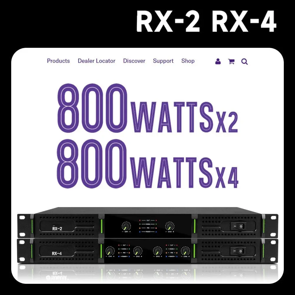 RX-4 800W Professional Digital 4 Channels High Power Audio Amplifier for Stage