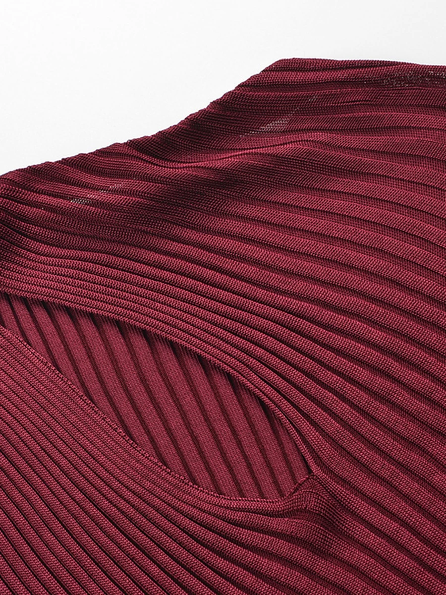 Vgh sólido emendado recorte tricô midi vestidos para mulheres em torno do pescoço manga longa cintura alta emagrecimento temperamento vestido feminino novo