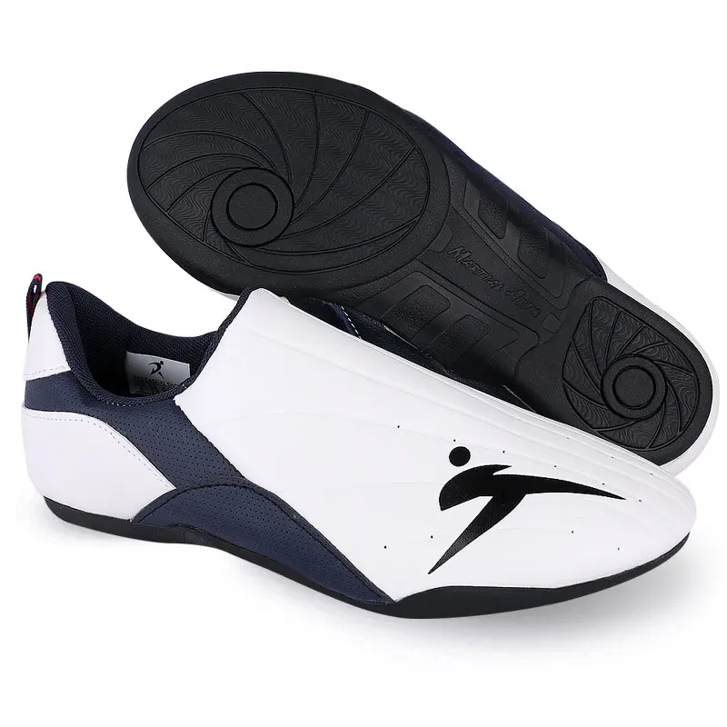 Adult Kids Wear-Resistant Taekwondo Coach Shoes Karate Sneakers Thick Soft Sole Breathable Men Martial Arts Kung Fu Boxing Shoe