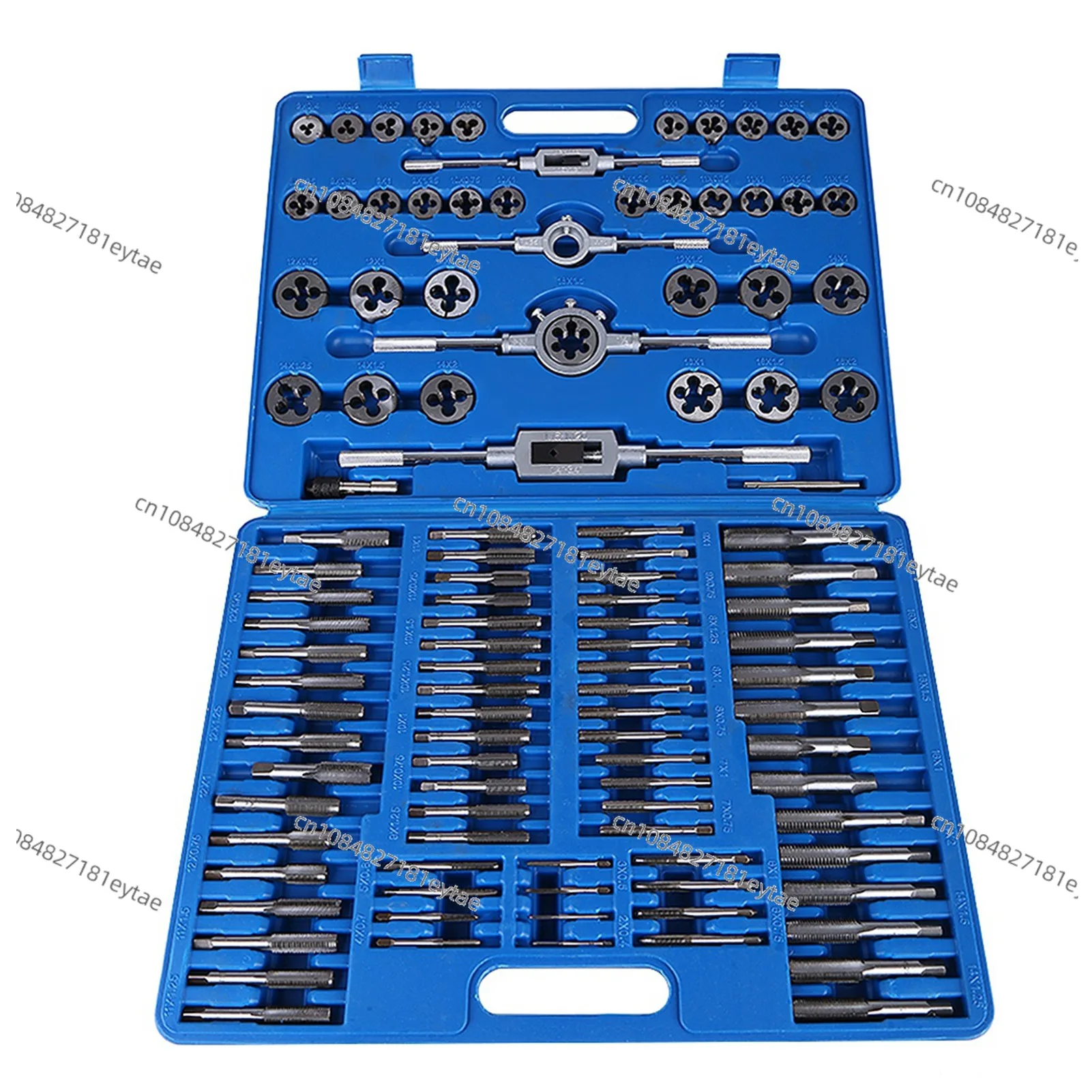 M2-M12 Screw Thread Tap & Die Set, Heavy Duty Hand Tool Kit with T-Handle Wrench for Metalworking
