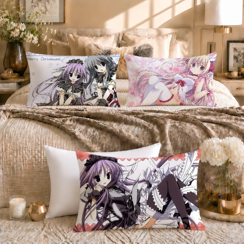 Kawaii Anime Girl Y2k Korie Riko Candy Drop Soft Rectangle Pillowcover Home Sofa Living Room Decor Dorm Hogar Pillowcase Gift