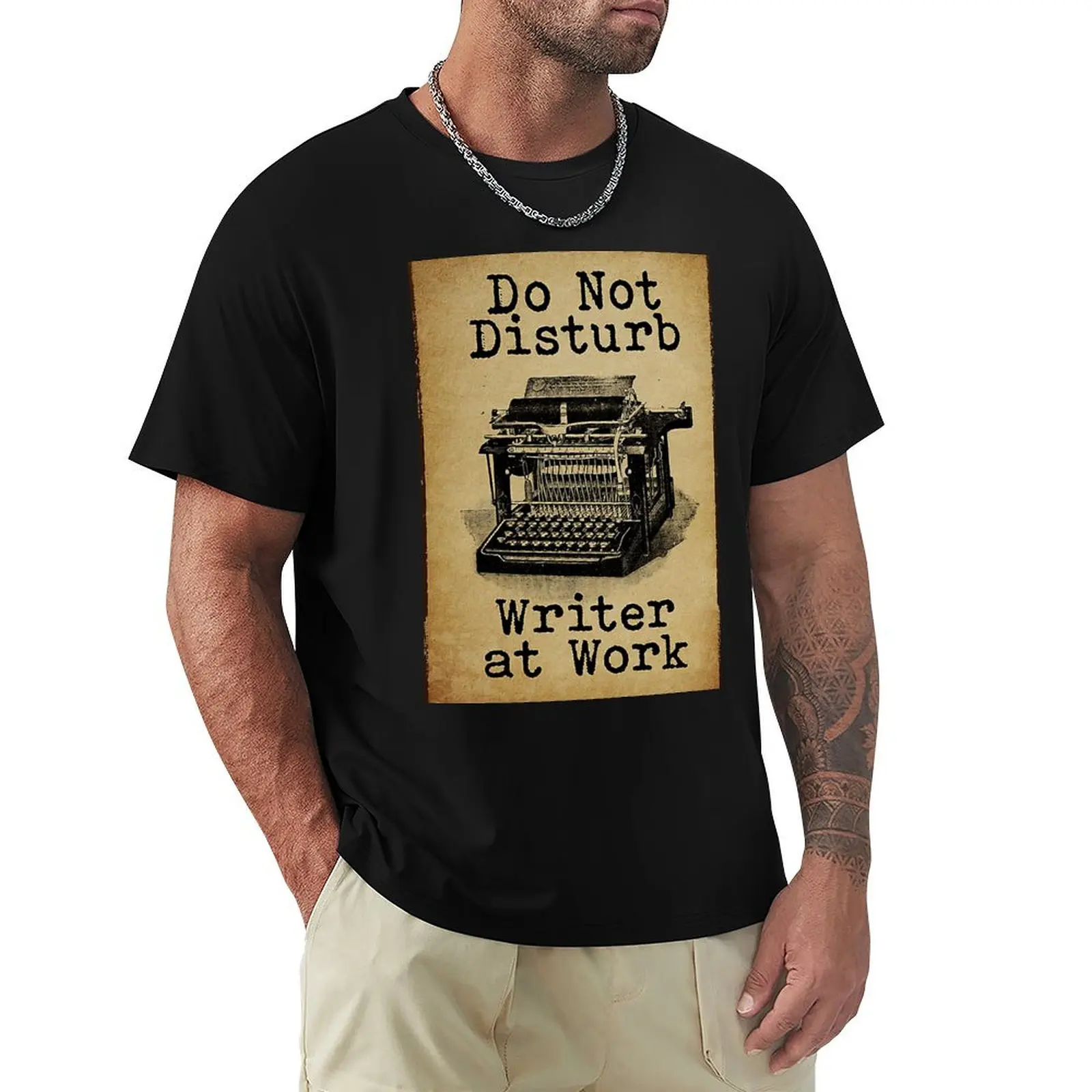 Do Not Disturb writer at work T-Shirt Sports Casual Breathable Tee Shirt
