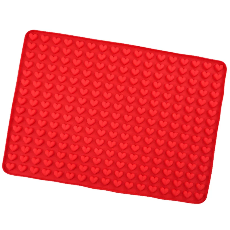 1Pc 255 Cavity Mini Heart Shaped Silicone Mold DIY Ice Cube Tray Cake Decoration Baking Mat Cooking Sheet For Cookies