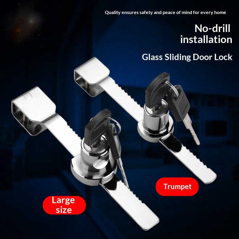 Glass sliding door lock, kitchen cabinet sliding door ratchet lock, display cabinet counter lock, file cabinet archive cabinet r