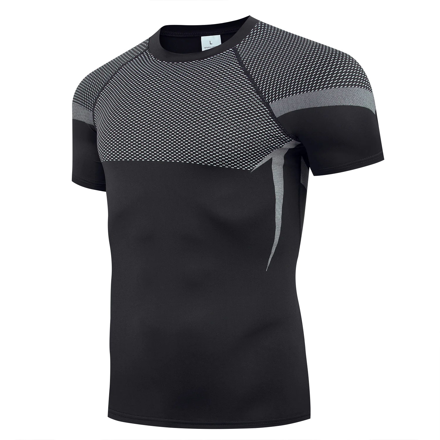 Men's Compression T-Shirt Summer Sportswear Running T-Shirt Elastic Quick-Drying Sports Shirt Competitive Gym Sports T-Shirt