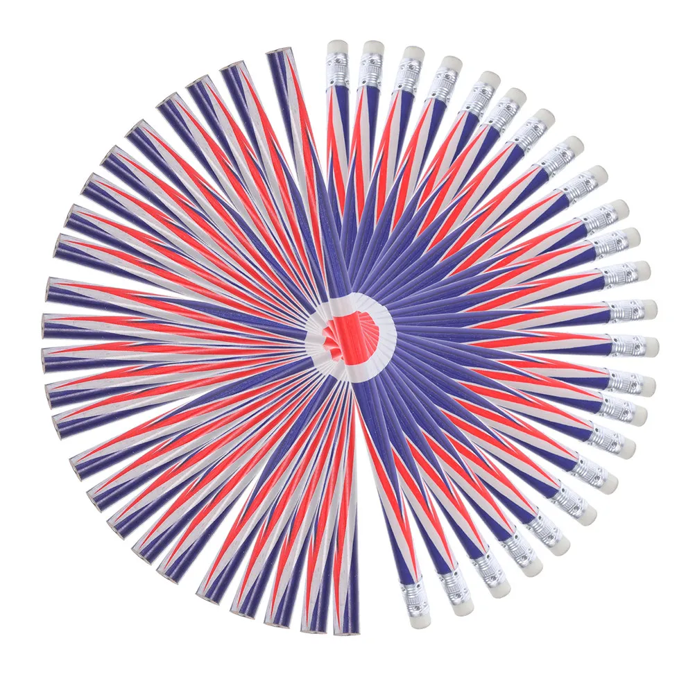 100pcs Colored Flag Wood Pencils for Drawing, Sketching, Writing – Lightweight Portable School Art Supplies
