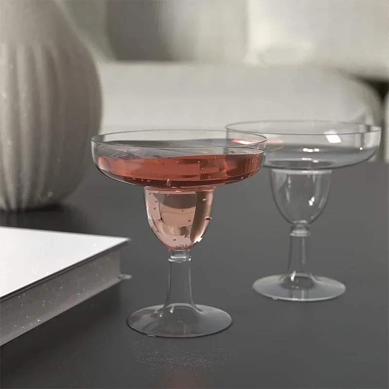 20Pcs Kunststoff Champagner Gläser Einweg Cocktail Hohe Martini Gläser Flöte Gläser Hochzeit Party Saft Trinken Bar Tassen