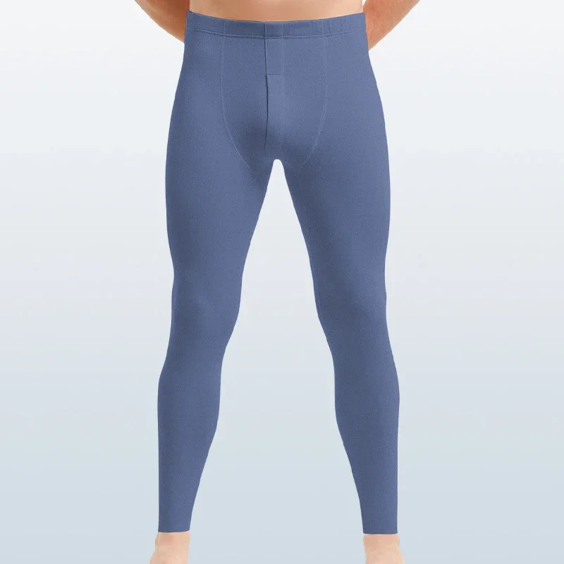 Лонг Джонс, мужские термоштаны, брюки из флиса и утолщенной хлопчатобумажной шерсти, осенние и зимние брюки внутри, трусы,