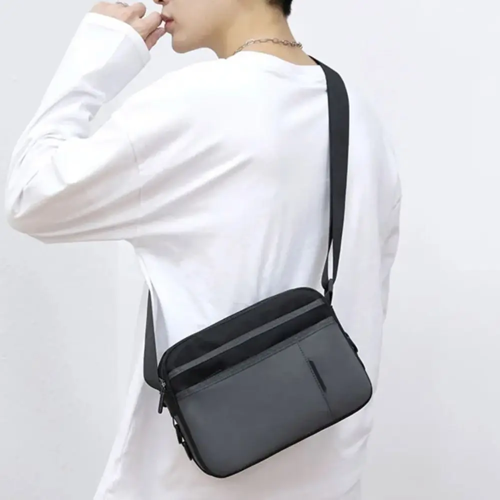 

Мужская сумка через плечо из ткани с несколькими карманами, многофункциональная нейлоновая сумка-мессенджер большой вместимости