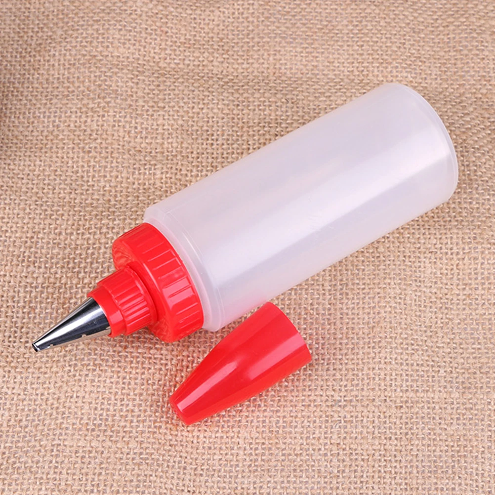 

4pcs Cake Decorating Squeeze Bottles Transparent Piping Dispensing Tool For Baking Diy Dessert Household Use Practical