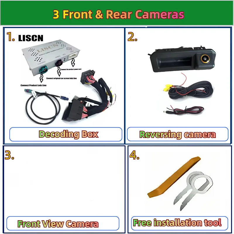 Reverse Camera Kit Speciaal Voor Audi A6 A7 A8 Q7 A6L 2019 ~ 2024 Originele Scherm Plug & Play HD Nachtzicht Voor Achteruitrijcamera