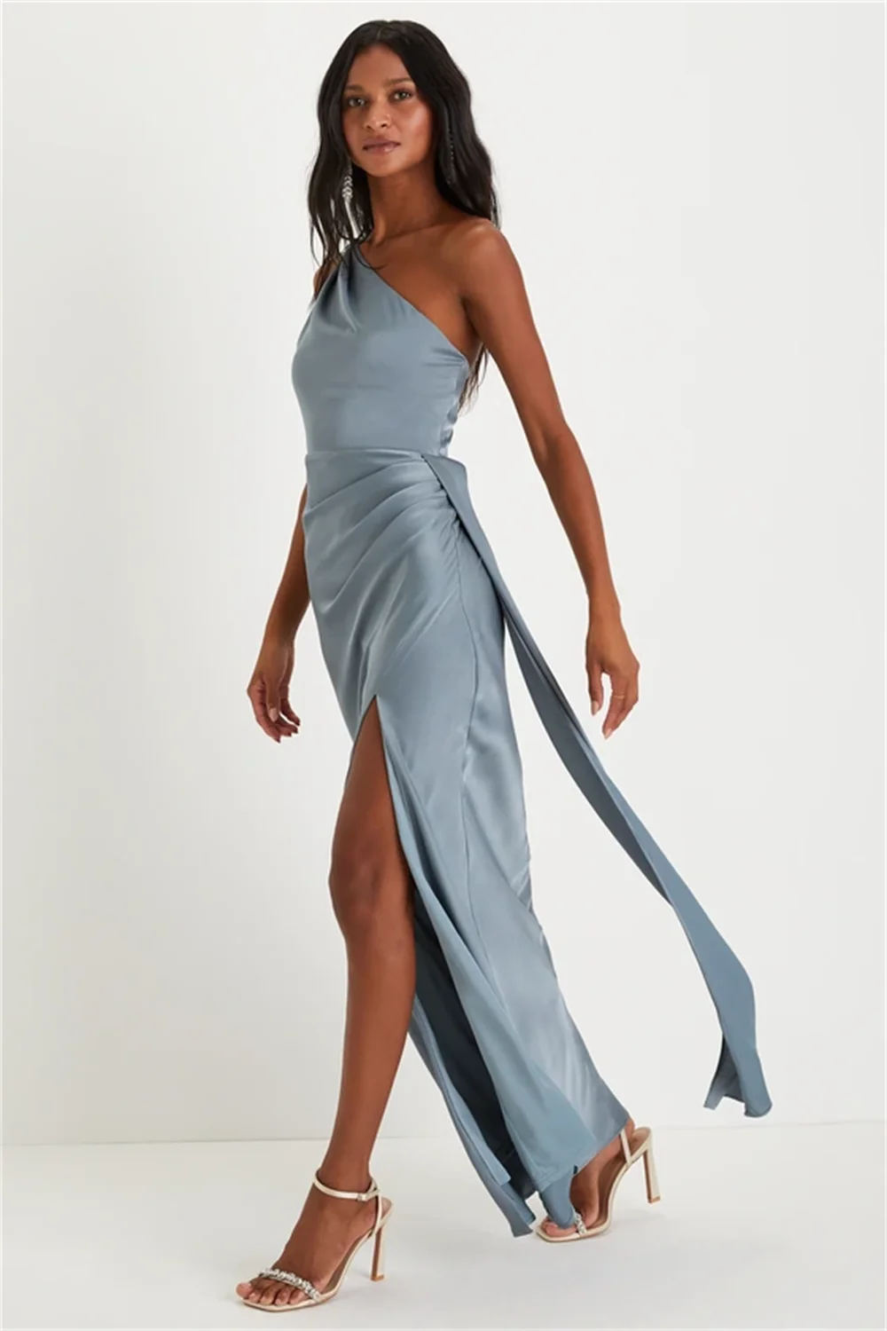 ​Women's Evening Dress 2025 New One Shoulder Sleeveless Prom Dresses Formal Gown Side Split Party Cocktail Dress Customized