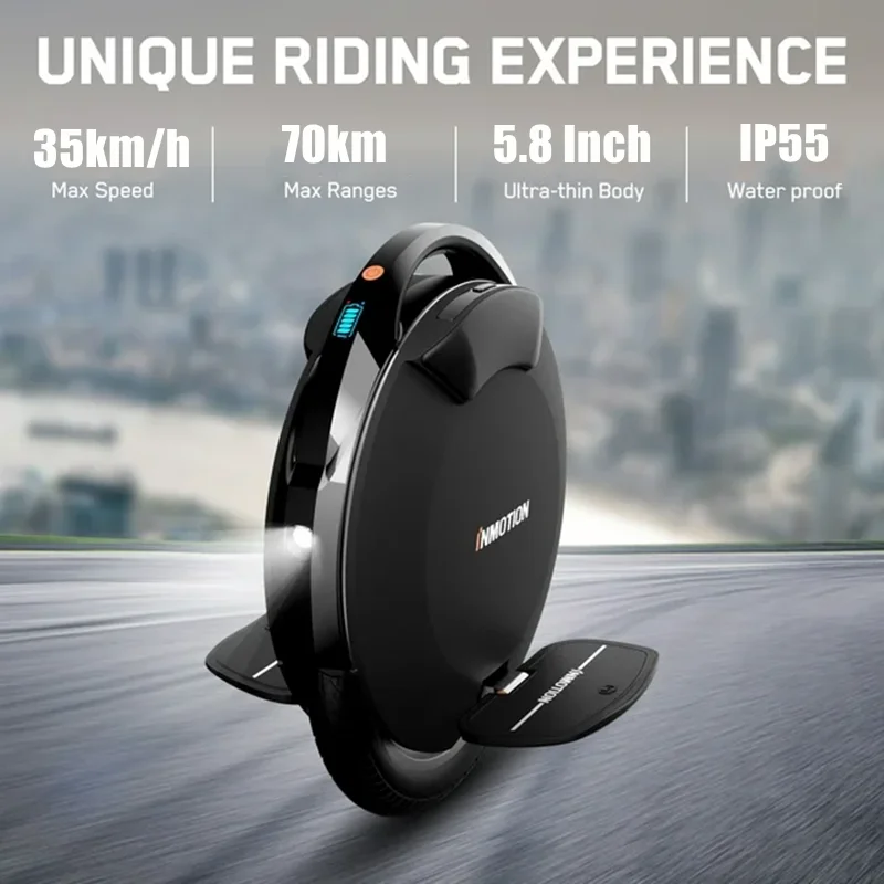 EU Stock INMOTION V8S Electric Unicycle One Wheel 16-inch Smart Self Balancing Scooters 70KM Range 1000W Power 35km/h Monowheel