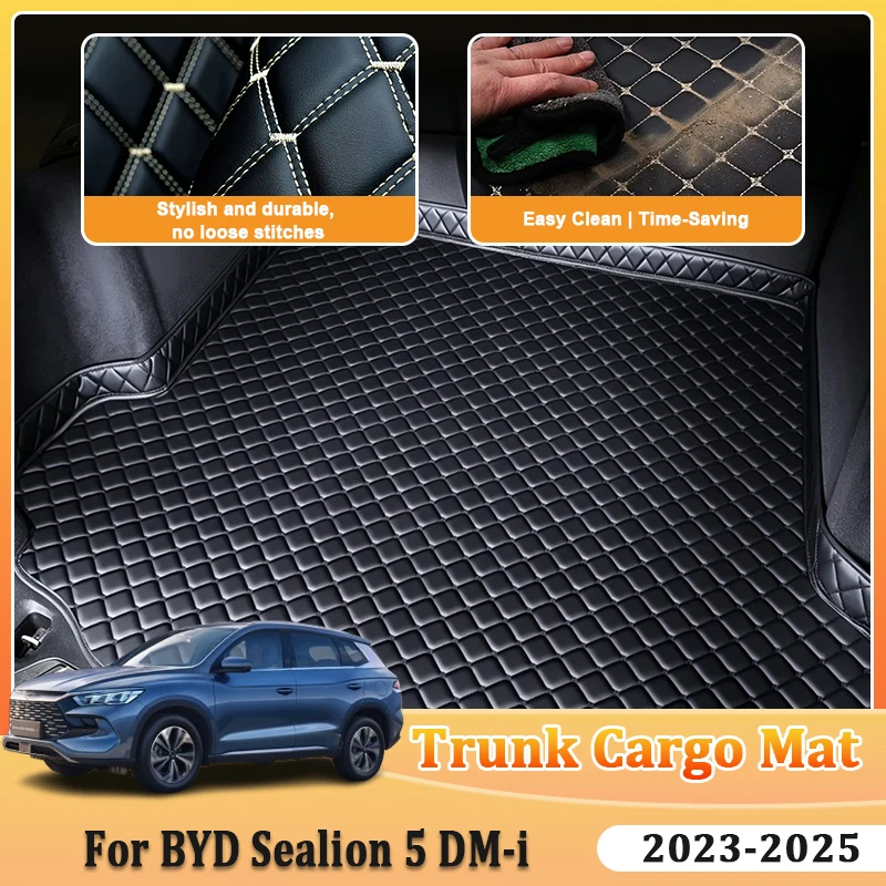 Car Rear Trunk Mats For BYD Sealion 5 DM i Accessories 2023 2024 2025 Anti-dirty Wear-resistant Pads Interior Covers Accessories