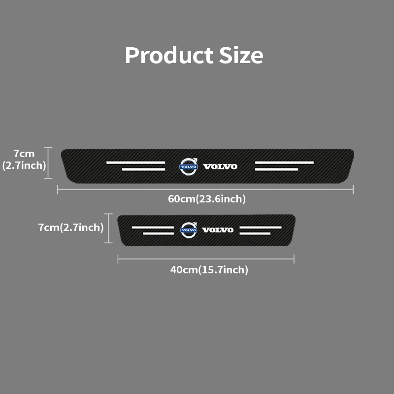 4szt Samochodowe naklejki ochronne z włókna węglowego zapobiegające zarysowaniom do Volvo XC90 XC70 XC60 V40 V50 V60 S50 S60 S70 S90