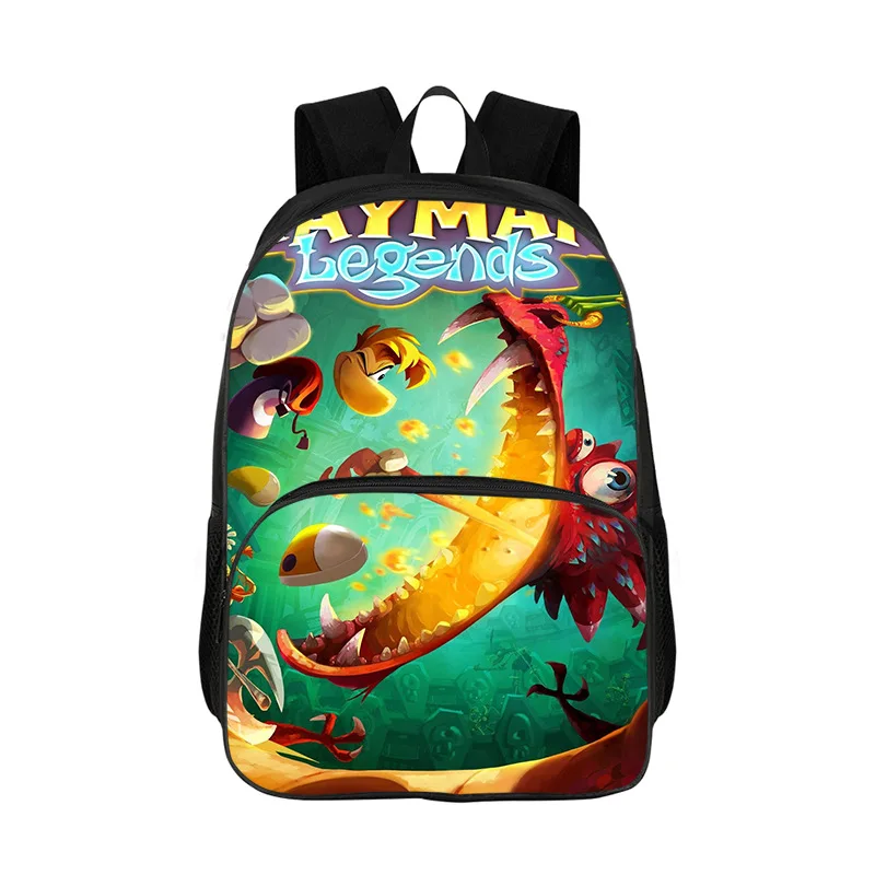 Rayman Legends Child Cartoon Backpacks Pupil Large Capacity School Bags for Boys Girls Students Printed Casual Storage Book Bag