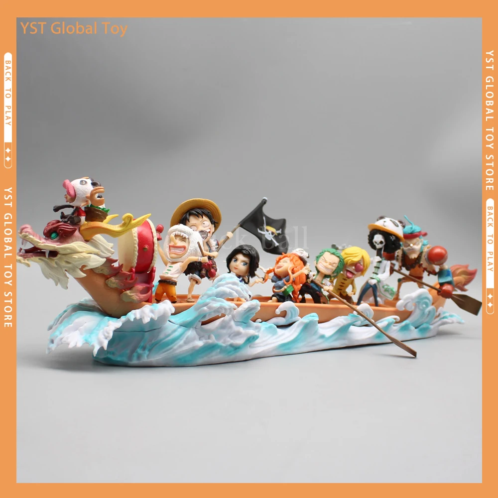 

One Piece Аниме Фигурка соломенная шляпа группа Дракон лодка экшн-фигурки брикет Робин Usopp Чоппер Франко модель