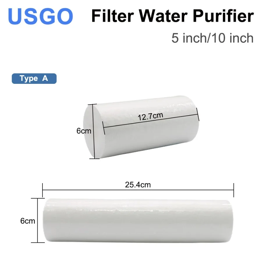 USGO Ion resin filter 5 inches / 10 inches Water purification filter Coolers for fiber lasers