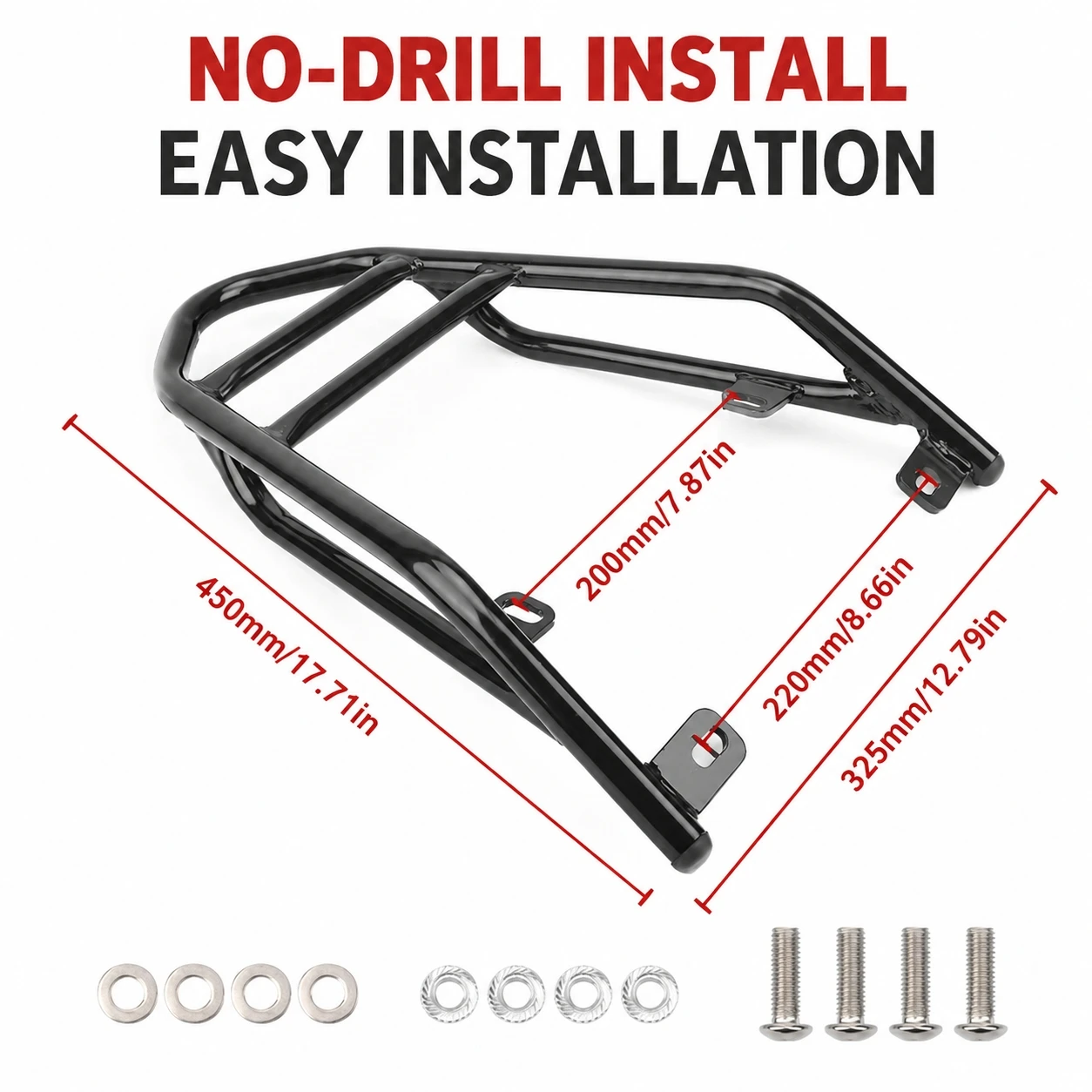 Motorcycle Rear Cargo Luggage Rack Tail Bracket Original Hole Mount For Ducati Scrambler 400 Storage Holder Accessory