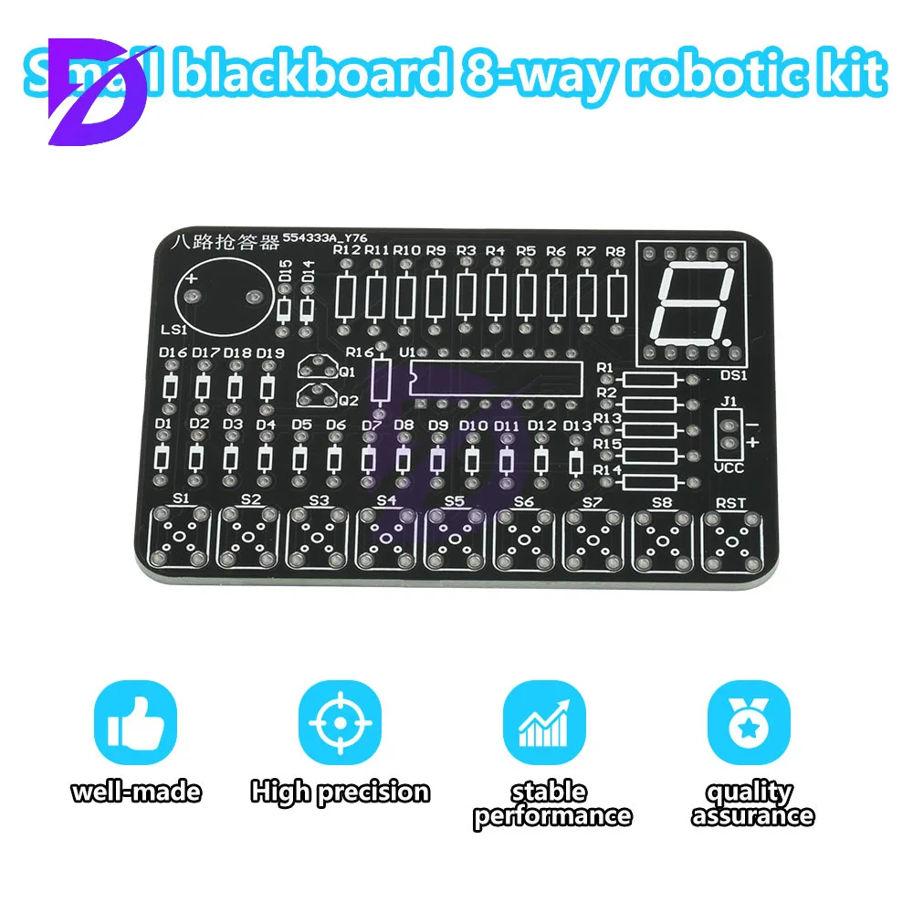 

Small Blackboard Eight-way Robotic Transponder Kit SYB52 Multi-way Robotic Test elding Electronic Fabrication Kit