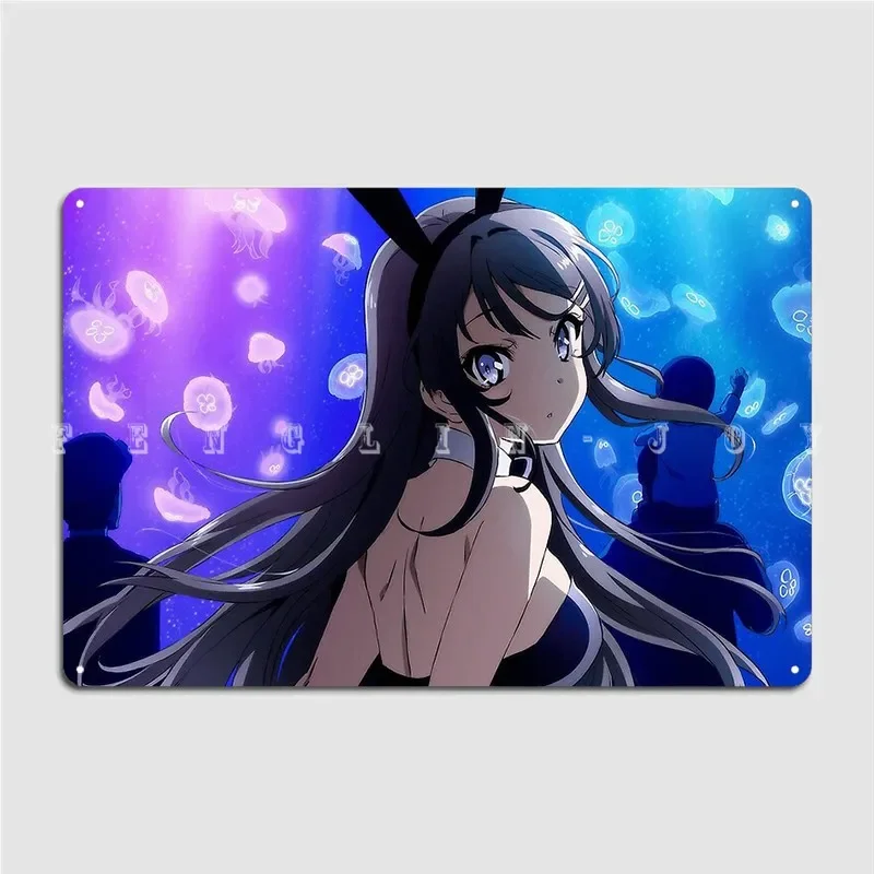 Rascal Does Not Dream Of Bunny Girl Senpai Metal Sign Club Party Vintage Wall Decor Tin Sign Posters